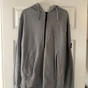 Stone Island Gray Zip-Up Sweater